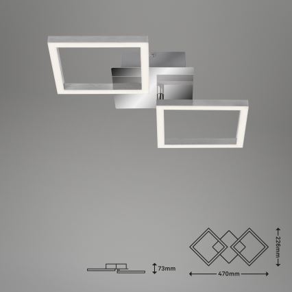 Briloner 3207-018 - Φωτιστικό οροφής LED FRAMES 2xLED/8W/230V