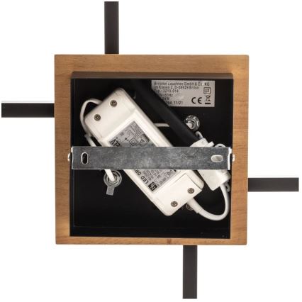 Briloner 3210-014 - LED Dimmable φωτιστικό οροφής FRAME 2xLED/11W/230V καφέ