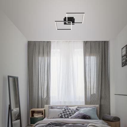 Briloner 3210-015 - Ρυθμιζόμενο LED οροφής φωτιστικό FRAME 2xLED/11W/230V μαύρο