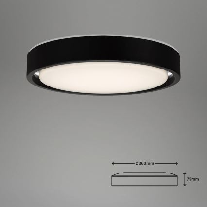 Briloner 3227-015 - LED RGB dimmable φωτιστικό οροφής με αισθητήρα TALENA LED/24W/230V μαύρο + τηλεχειριστήριο