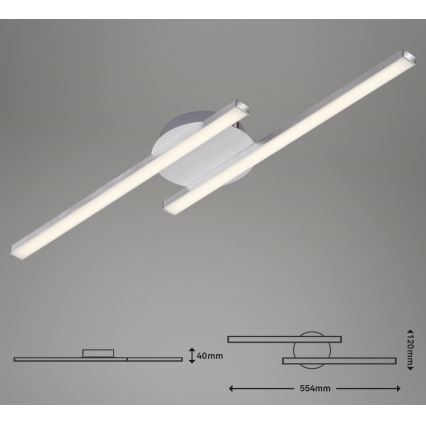 Briloner 3257-029 - LED Πλαφονιέρα οροφής GO 2xLED/6W/230V