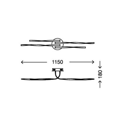 Briloner 3340-042 - Φωτιστικό οροφής LED Dimmable TWIN 4xLED/7,5W/230V