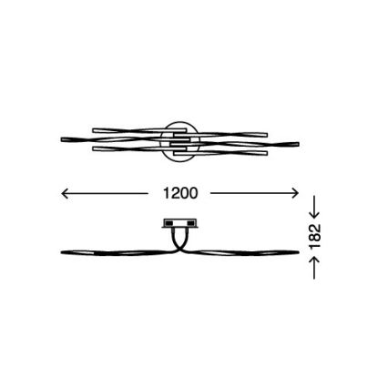 Briloner 3340-062 - Φως οροφής dimmer LED TWIN 6xLED/7,5W/230V