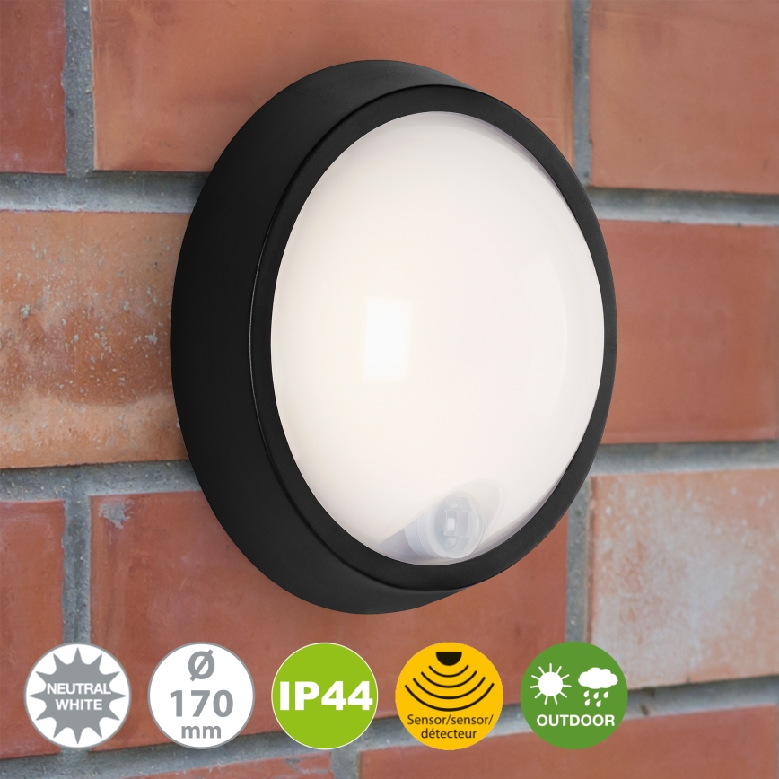 Briloner 3352-015 - Εξωτερικό φωτιστικό LED με αισθητήρα HELSINKI LED/12W/230V IP44