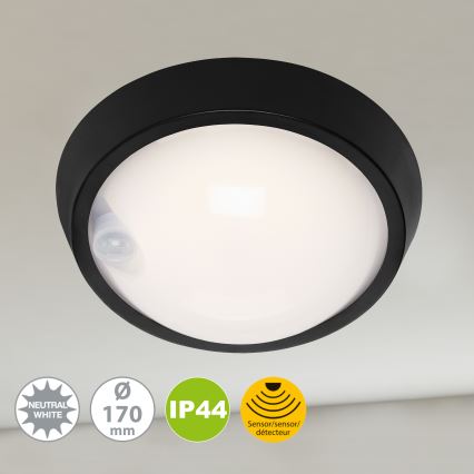 Briloner 3352-015 - Εξωτερικό φωτιστικό LED με αισθητήρα HELSINKI LED/12W/230V IP44