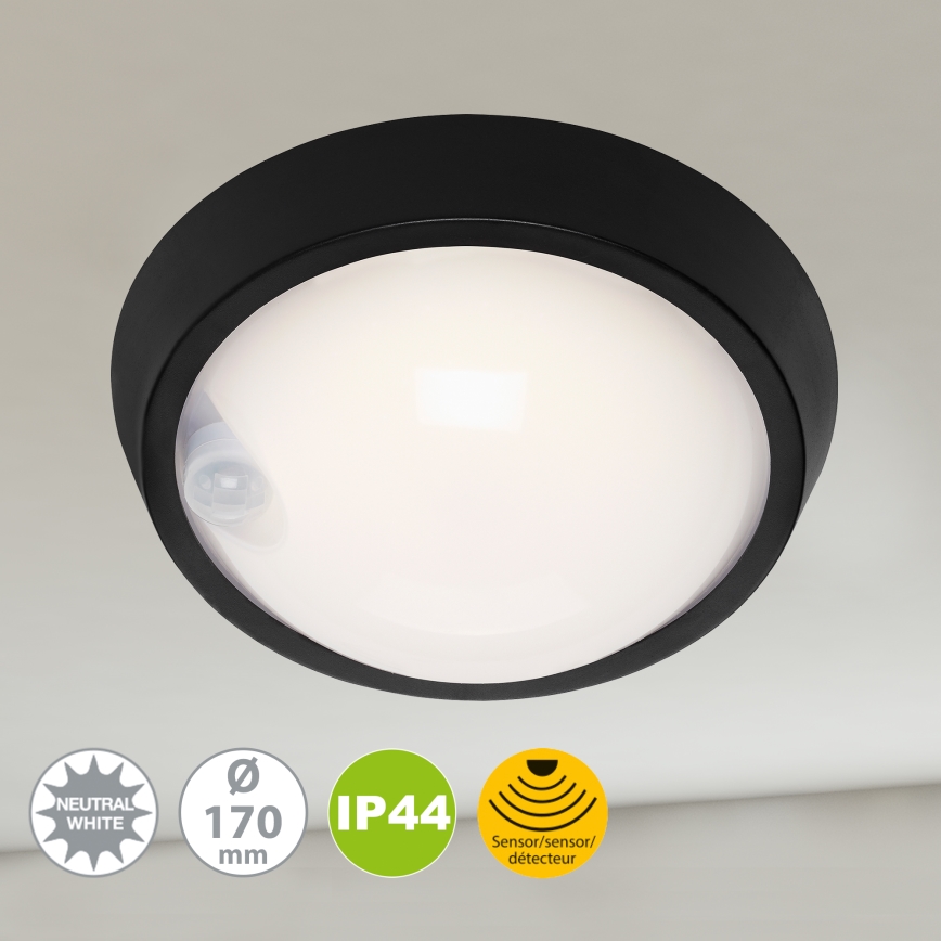 Briloner 3352-015 - Εξωτερικό φωτιστικό LED με αισθητήρα HELSINKI LED/12W/230V IP44