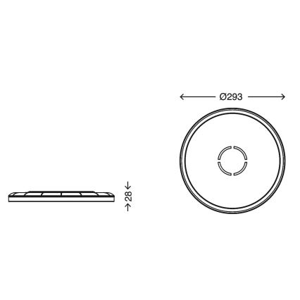 Briloner 3391-014 - LED Φωτιστικό οροφής FREE LED/18W/230V δ. 29 cm