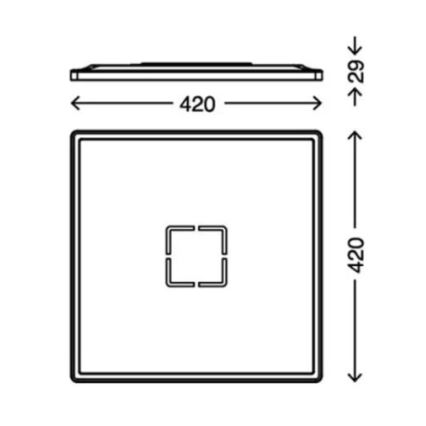 Briloner 3393-015 - LED Φωτιστικό οροφής FREE LED/22W/230V 42x42 cm