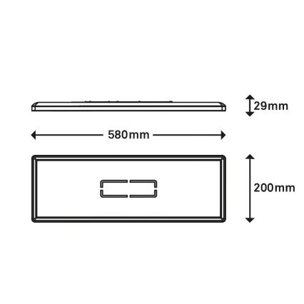 Briloner 3394-015 - LED Φωτιστικό οροφής FREE LED/22W/230V 58x20 cm