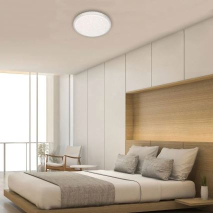 Briloner 3412-016 - Ρυθμιζόμενο LED φωτιστικό οροφής STAR SKY LED/24W/230V 3000/4000/6000K Ø 39 cm + τηλεχειριστήριο