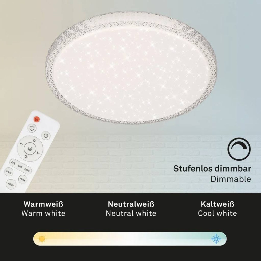 Briloner 3412-016 - Ρυθμιζόμενο LED φωτιστικό οροφής STAR SKY LED/24W/230V 3000/4000/6000K Ø 39 cm + τηλεχειριστήριο