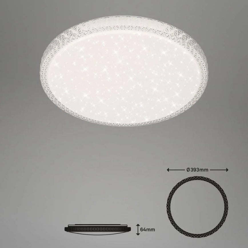 Briloner 3412-016 - Ρυθμιζόμενο LED φωτιστικό οροφής STAR SKY LED/24W/230V 3000/4000/6000K Ø 39 cm + τηλεχειριστήριο