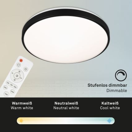 Briloner 3430-015 - Ρυθμιζόμενο LED οροφής φωτιστικό MANNY LED/48W/230V με τηλεχειριστήριο