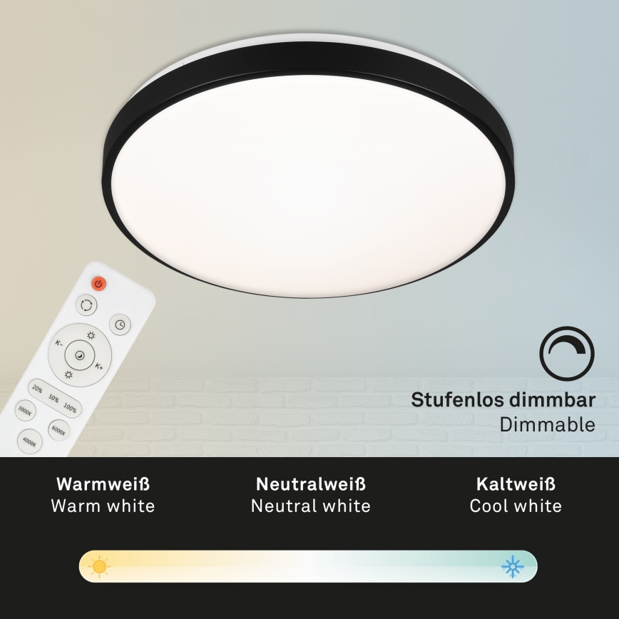 Briloner 3430-015 - Ρυθμιζόμενο LED οροφής φωτιστικό MANNY LED/48W/230V με τηλεχειριστήριο