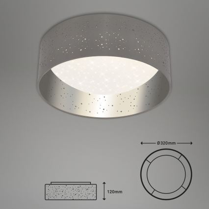 Briloner 3482014 - Οροφής φωτιστικό LED MAILA STARRY LED/12W/230V γκρι/ασημί
