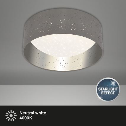 Briloner 3482014 - Φωτιστικό οροφής LED MAILA STARRY LED/12W/230V γκρι/ασημί