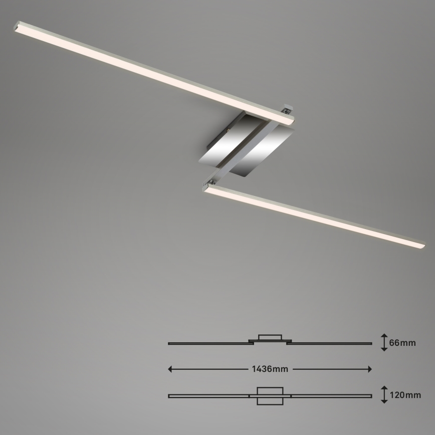 Briloner 3500-018 - LED Πλαφονιέρα οροφής STAFF 2xLED/6W/230V