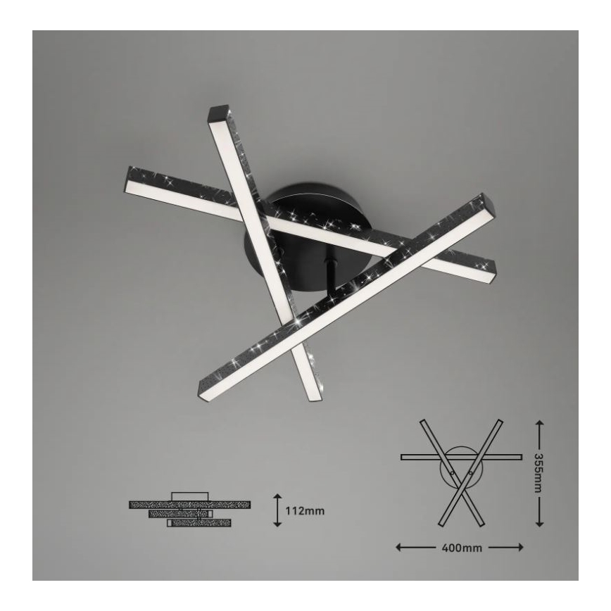 Briloner 3518-035 - LED Πλαφονιέρα οροφής REY 3xLED/5W/230V