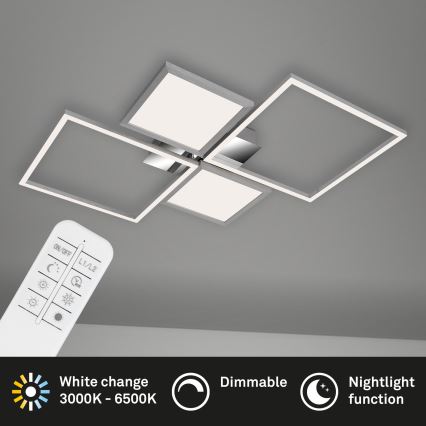 Briloner 3530-018 - Πλαφονιέρα οροφής ντιμαριζόμενη LED FRAME LED/40W/230V 3000-6500K + τηλεχειριστήριο