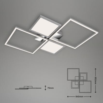 Briloner 3530-018 - Πλαφονιέρα οροφής ντιμαριζόμενη LED FRAME LED/40W/230V 3000-6500K + τηλεχειριστήριο