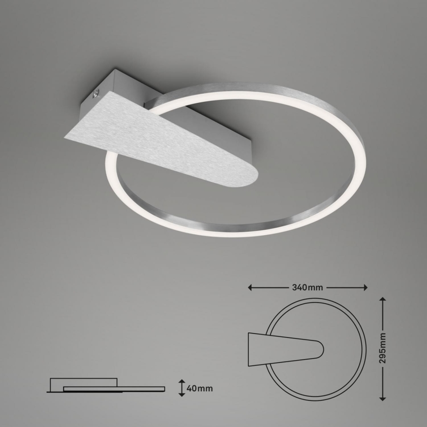 Briloner 3542-018 - LED Dimmable φωτιστικό οροφής NICO LED/12W/230V ματ χρώμιο