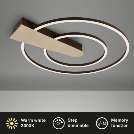 Briloner 3543-017 - LED Dimmable φωτιστικό οροφής NICO LED/25W/230V χρυσαφί