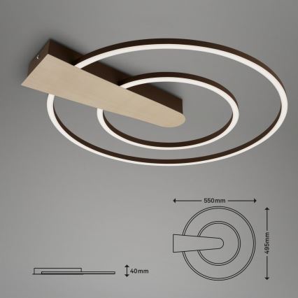 Briloner 3543-017 - LED Dimmable φωτιστικό οροφής NICO LED/25W/230V χρυσαφί