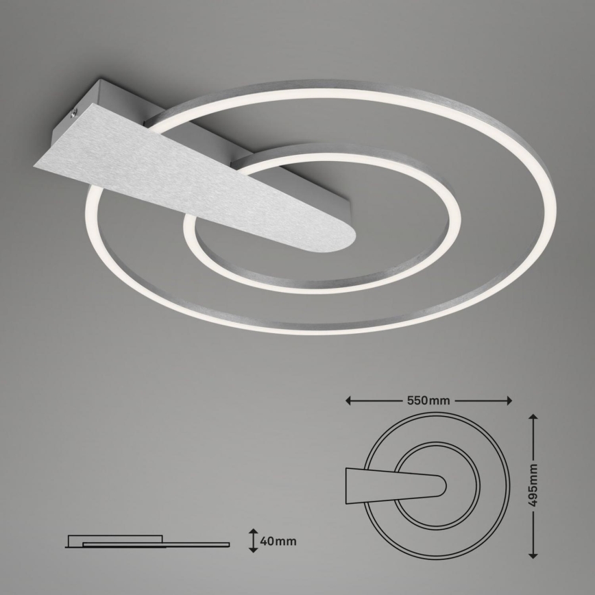 Briloner 3543-018 - LED Dimmable φωτιστικό οροφής NICO LED/25W/230V ματ χρώμιο