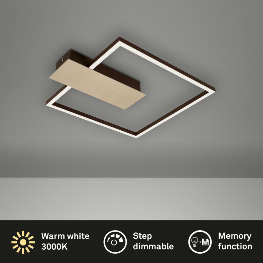 Briloner 3544-017 - LED Dimmable φωτιστικό οροφής NICO LED/12W/230V χρυσαφί