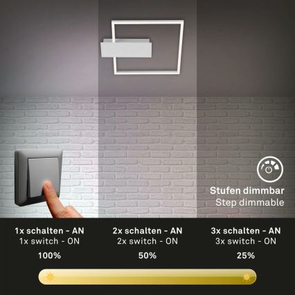 Briloner 3544-018 - LED Dimmable φωτιστικό οροφής NICO LED/12W/230V ματ χρώμιο