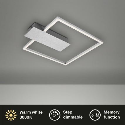 Briloner 3544-018 - LED Dimmable φωτιστικό οροφής NICO LED/12W/230V ματ χρώμιο