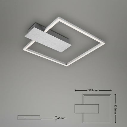 Briloner 3544-018 - LED Dimmable φωτιστικό οροφής NICO LED/12W/230V ματ χρώμιο