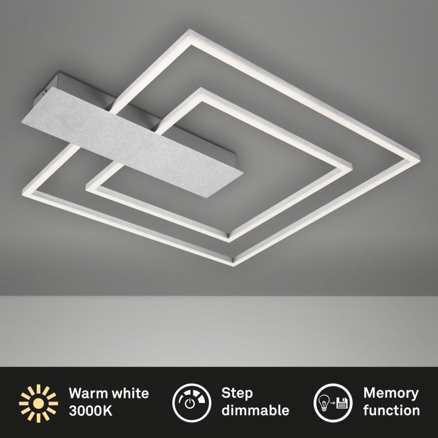Briloner 3545-018 - LED Dimmable φωτιστικό οροφής NICO LED/25W/230V ματ χρώμιο