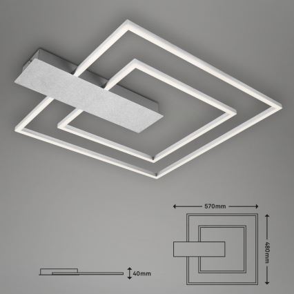 Briloner 3545-018 - LED Dimmable φωτιστικό οροφής NICO LED/25W/230V ματ χρώμιο