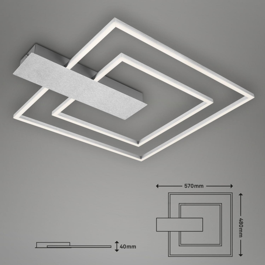 Briloner 3545-018 - LED Dimmable φωτιστικό οροφής NICO LED/25W/230V ματ χρώμιο