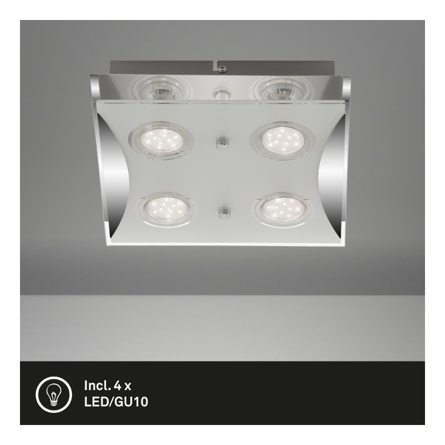 Briloner 3572-048 - Φωτιστικό οροφής LED FLASH 4xGU10/3W/230V