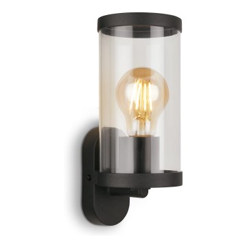 Briloner 3600-015 - Επιτοίχιο φωτιστικό εξωτερικού χώρου KAIRO 1xE27/12W/230V IP44 μαύρο
