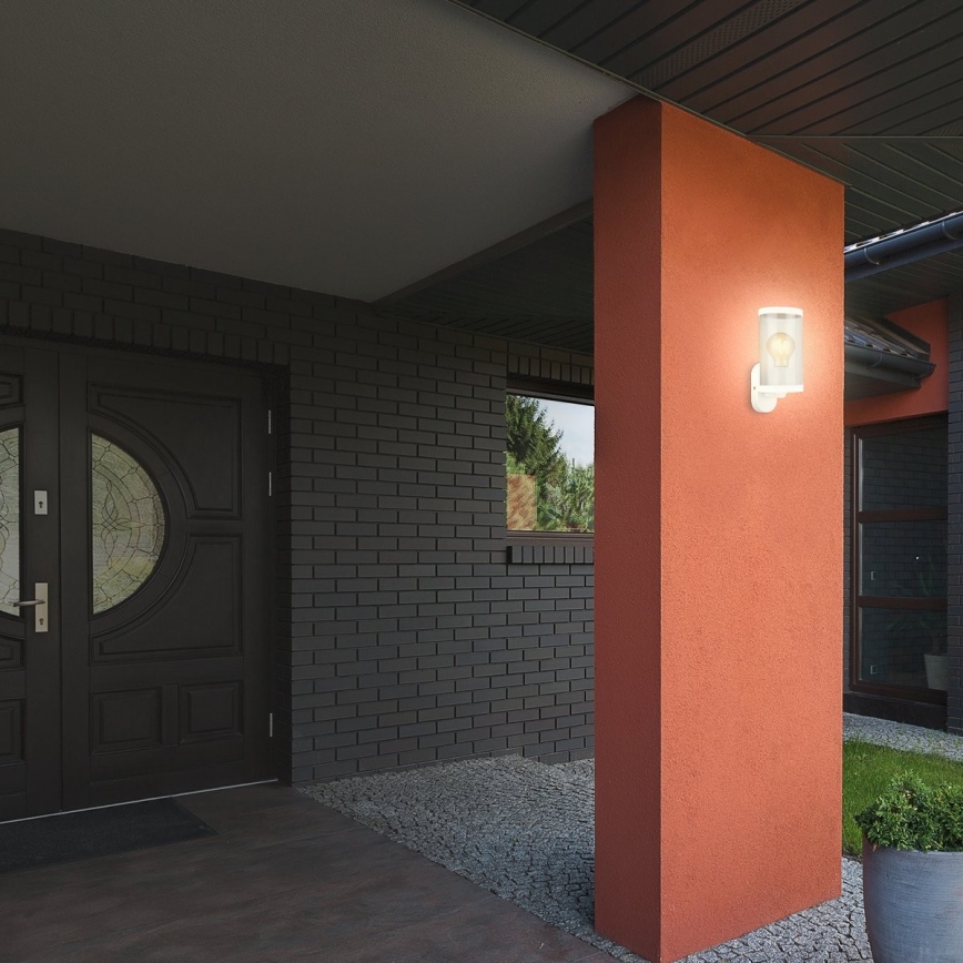 Briloner 3600-016 - Επιτοίχιο φωτιστικό εξωτερικού χώρου KAIRO 1xE27/12W/230V IP44 λευκό