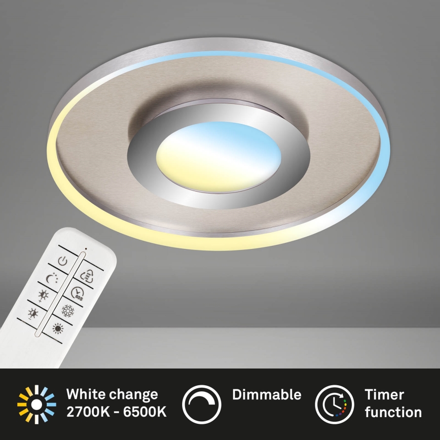 Briloner 3640-012 - Ρυθμιζόμενο LED οροφής φωτιστικό LED/25W/230V 2700-6500K με τηλεχειριστήριο