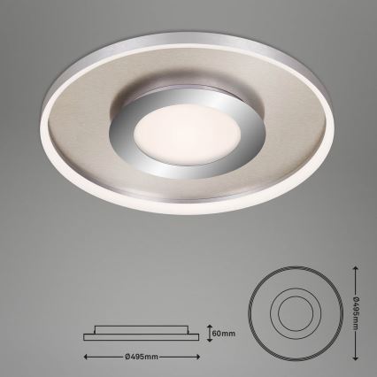 Briloner 3640-012 - LED Dimmable φωτιστικό οροφής LED/25W/230V 2700-6500K + τηλεχειριστήριο