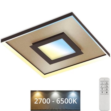 Briloner 3641-017 - LED Dimmable φωτιστικό οροφής FRAME LED/30W/230V 2700-6500K χρυσαφί + τηλεχειριστήριο