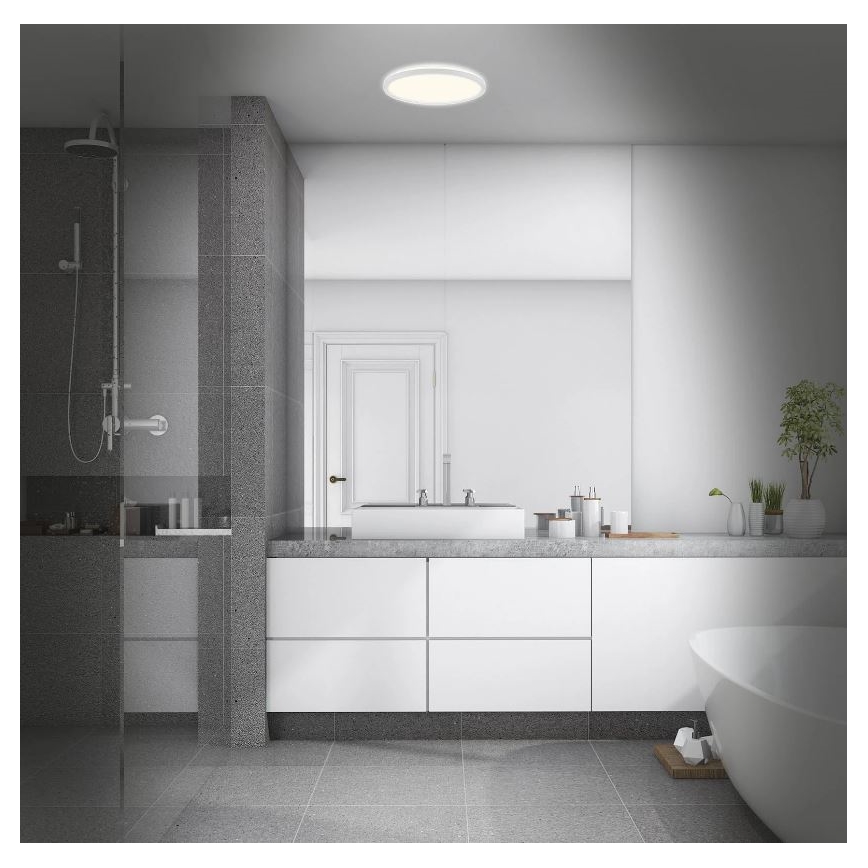 Briloner 3642-416 - Φωτιστικό οροφής μπάνιου LED SLIM LED/19W/230V IP44 λευκό