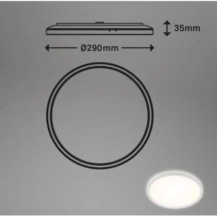 Briloner 3642-416 - Φωτιστικό οροφής μπάνιου LED SLIM LED/19W/230V IP44 λευκό