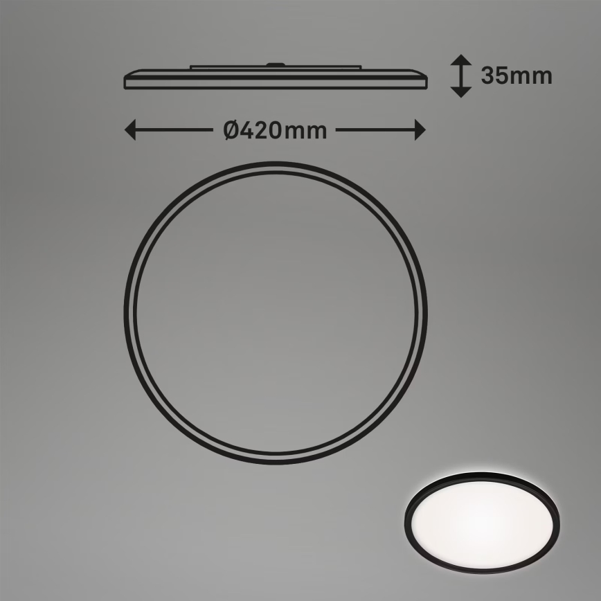 Briloner 3643-415 - Φωτιστικό οροφής μπάνιου LED LED/22W/230V IP44 4000K