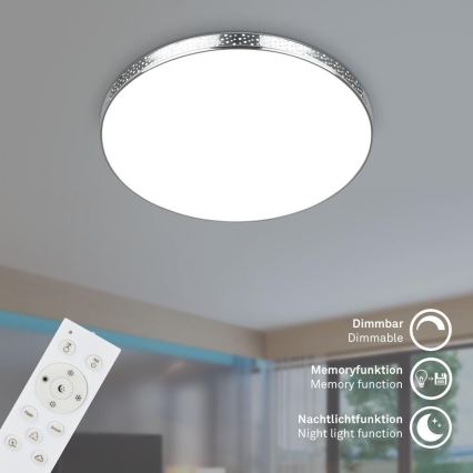 Briloner 3679-018 - LED RGB Φωτιστικό οροφής μπάνιου dimming MAGA LED/18,5W/230V 3000-6500K διάμετρος 35,5 cm + τηλεχειριστήριο