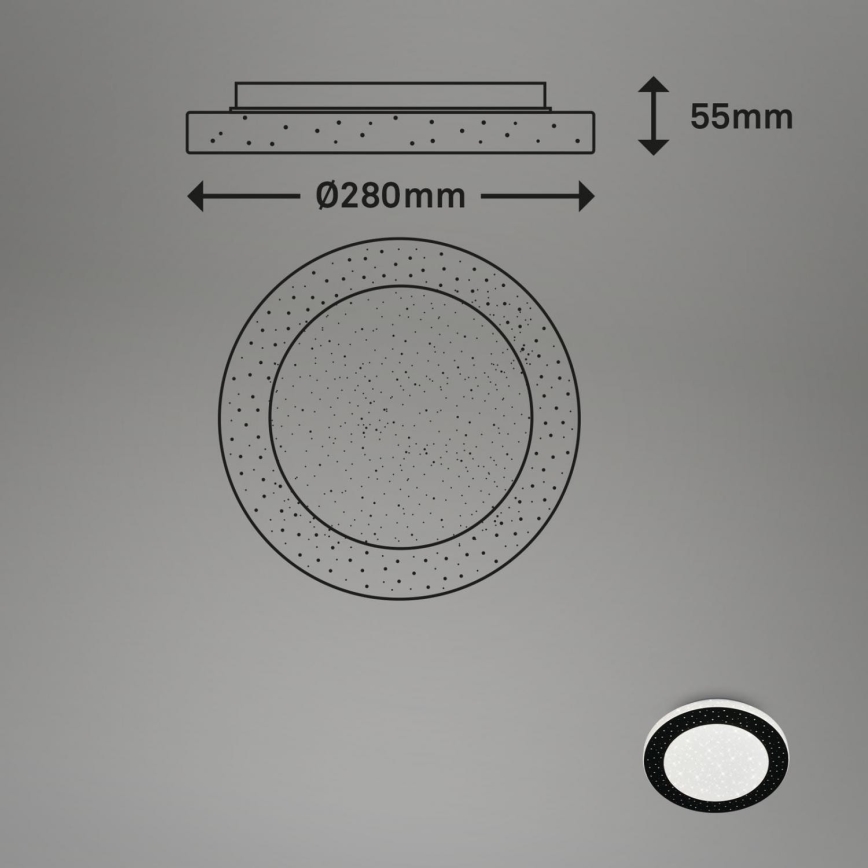 Briloner 3693-015 - Φωτιστικό οροφής μπάνιου LED LED/15W/230V IP44 4000K διάμετρος 28 cm