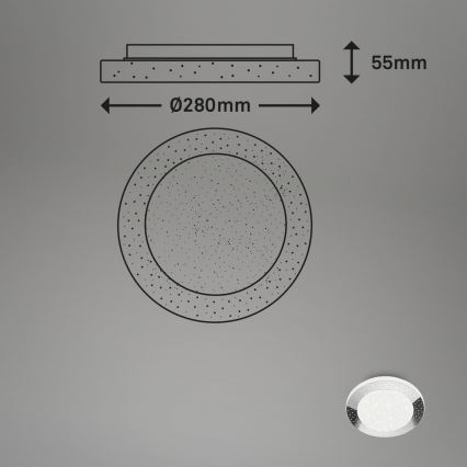 Briloner 3693-018 - Φωτιστικό οροφής μπάνιου LED LED/15W/230V IP44 4000K διάμετρος 28 cm