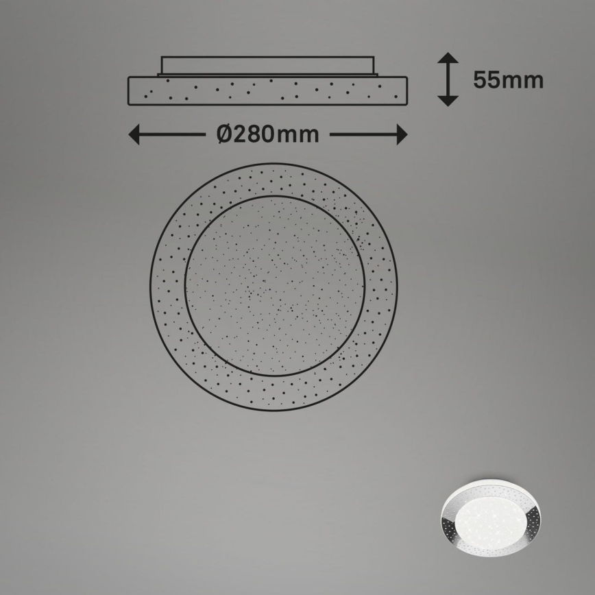 Briloner 3693-018 - Φωτιστικό οροφής μπάνιου LED LED/15W/230V IP44 4000K διάμετρος 28 cm