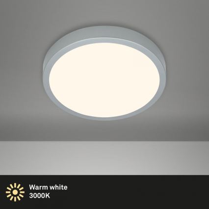 Briloner 3700-014 - Φωτιστικό οροφής LED RUNA LED/16W/230V 3000K διάμετρος 28 cm ασημί