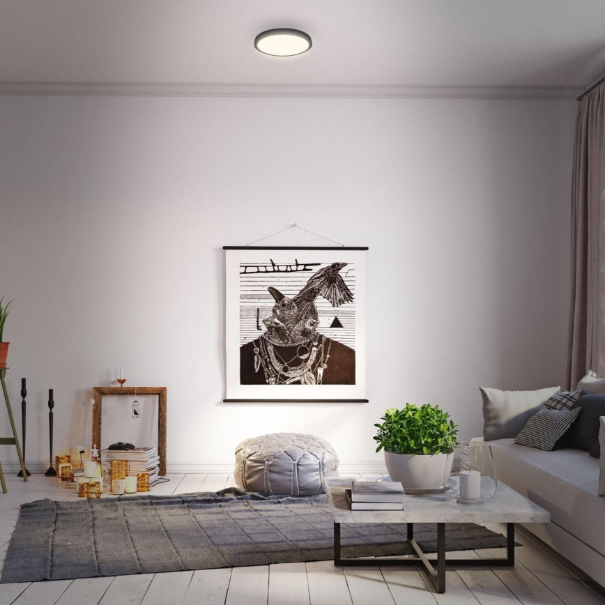 Briloner 3700-015 - Φωτιστικό οροφής LED RUNA LED/16W/230V 3000K διάμετρος 28 cm μαύρο